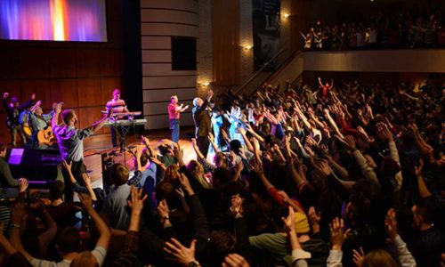 Inside our Sanctuary where students gather for daily chapel